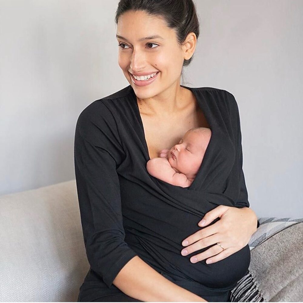 Seraphine Black Skin to Skin 3/4 Top